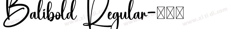 Balibold Regular字体转换